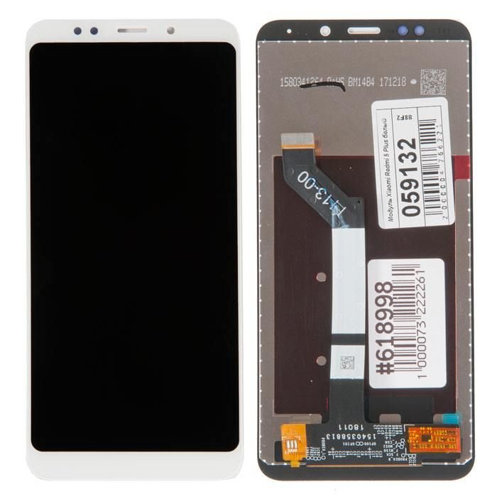 Дисплей для Xiaomi Redmi 5 Plus с тачскрином (белый)