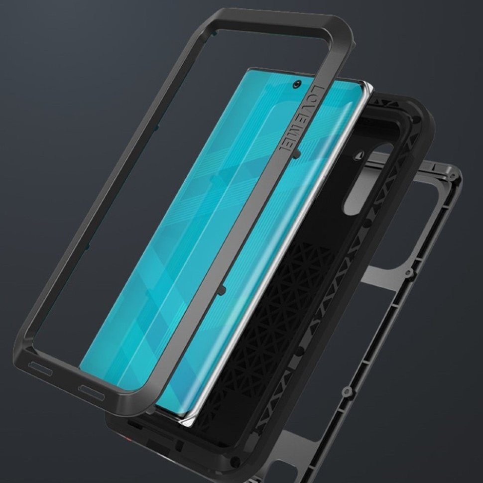 Гибридный чехол Love Mei для Samsung Galaxy Note 10 N970 (черный)