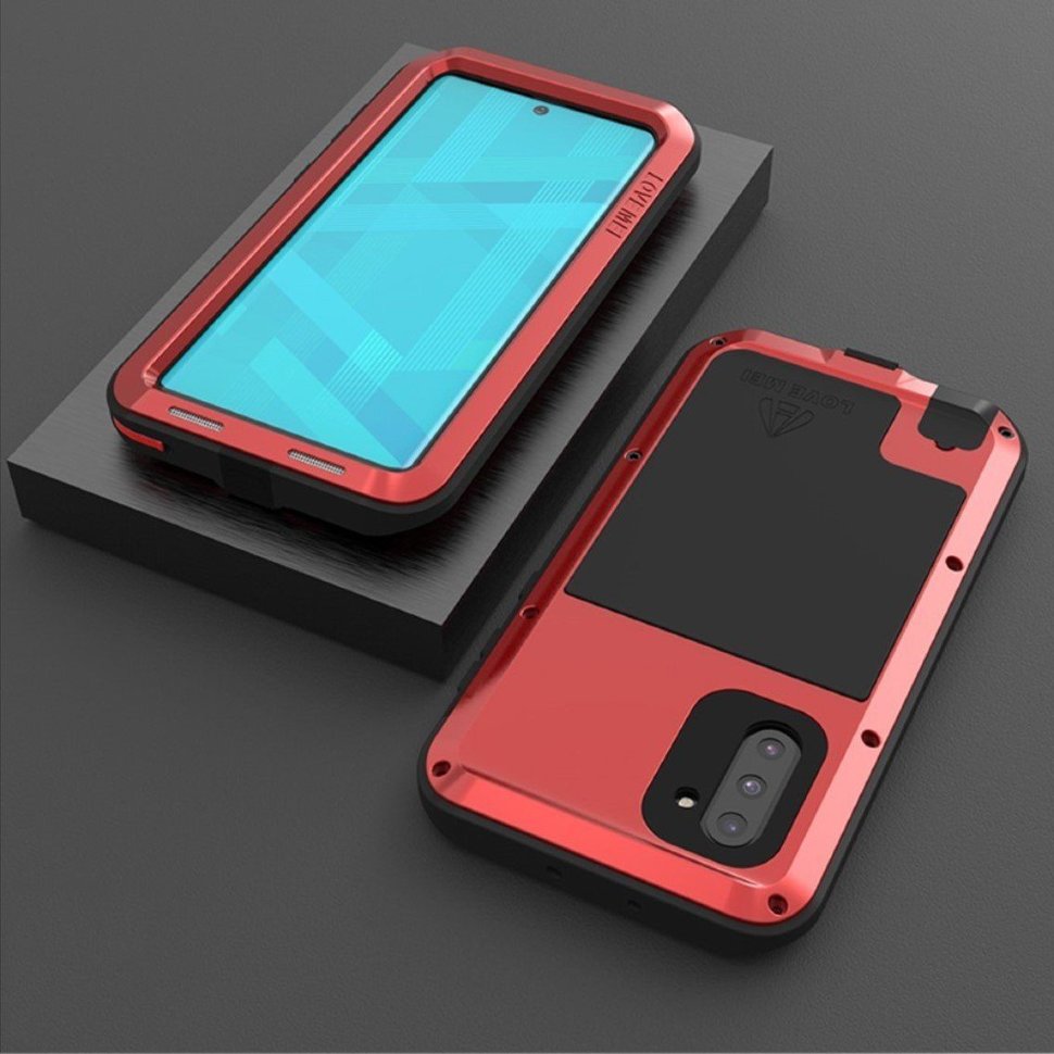 Гибридный чехол Love Mei для Samsung Galaxy Note 10 N970 (красный)
