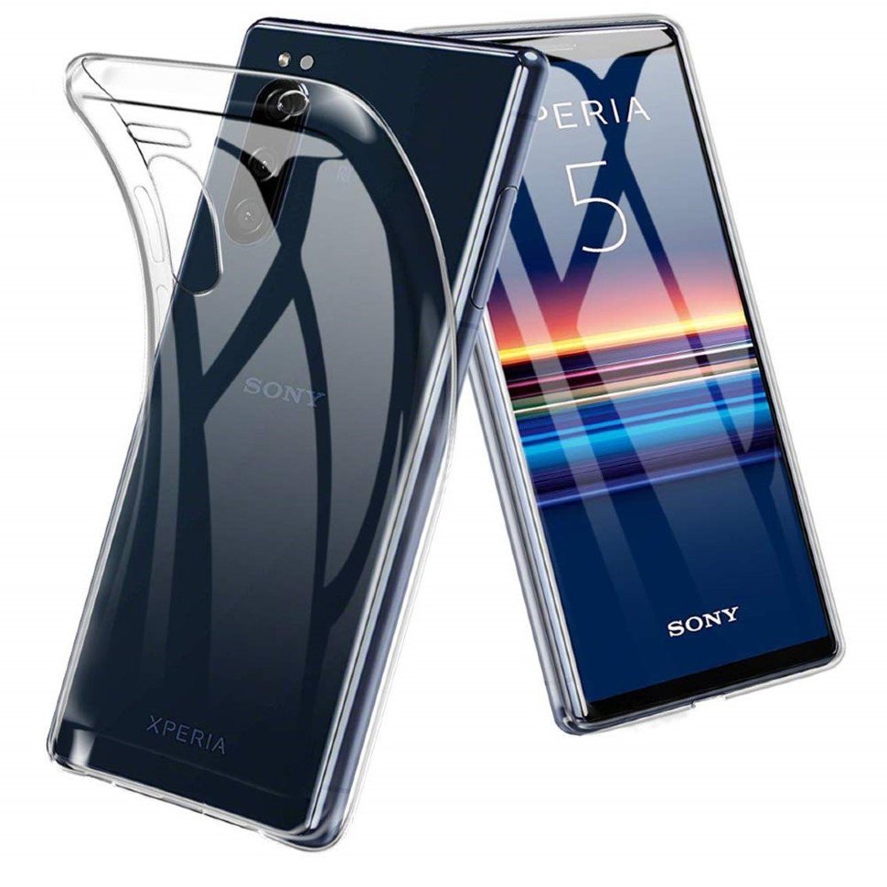 Силиконовый прозрачный чехол для Sony Xperia 5