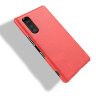 Кожаный чехол накладка для Sony Xperia 5 (красный)