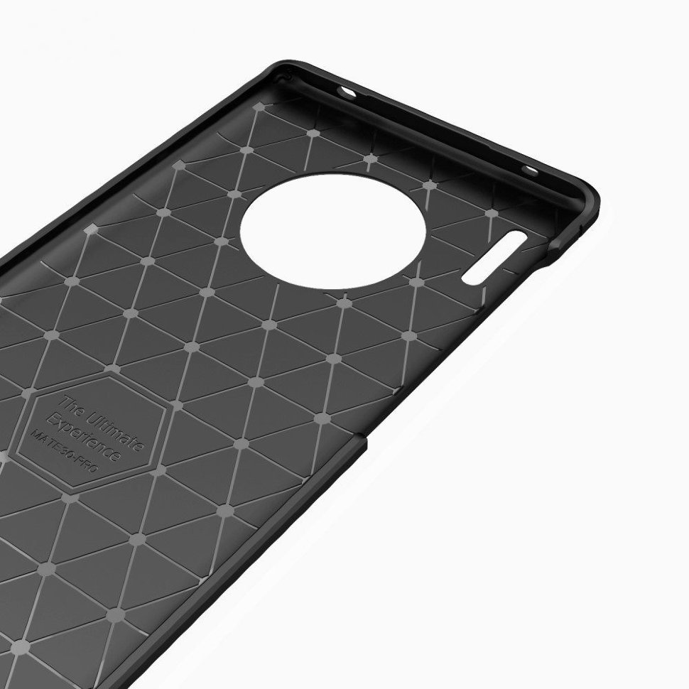 Чехол накладка Carbon Fibre для Huawei Mate 30 Pro (черный)