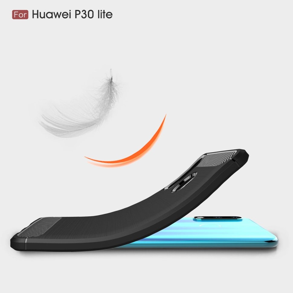 Чехол Carbon Fibre для Huawei P30 Lite, Huawei nova 4e, Honor 20S (MAR-LX1H) (черный)